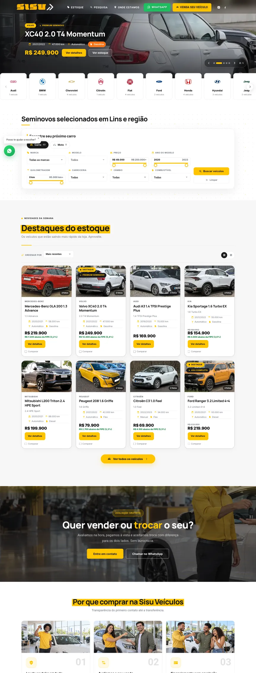 Sisu Seminovos no desktop